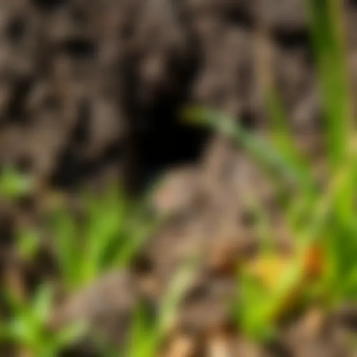 Identifying Vole Burrows in Your Yard Vole burrow entrance in a garden