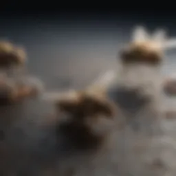 Close-up of small flies found indoors