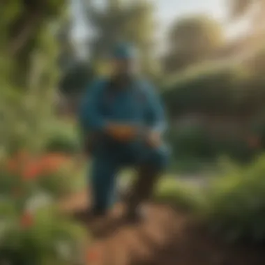 Effective Pest Control in Gardens with Tengard Illustration of pest control in a garden setting using Tengard insecticide