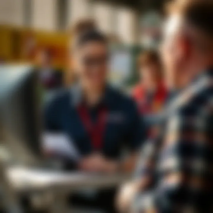 Terminix customer service representative assisting a client