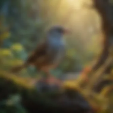 Diverse Bird Species in a Healthy Ecosystem A vibrant ecosystem showcasing diverse bird species thriving in a natural environment.
