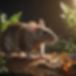 Mice exploring a trail of essential oils