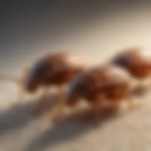 Close-up view of bed bug eggs on a surface