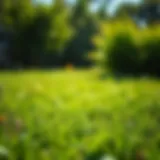 Lush green lawn promoting biodiversity