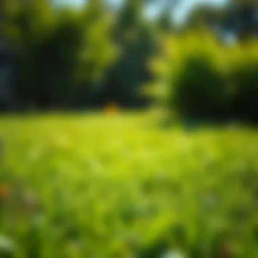 Lush green lawn promoting biodiversity