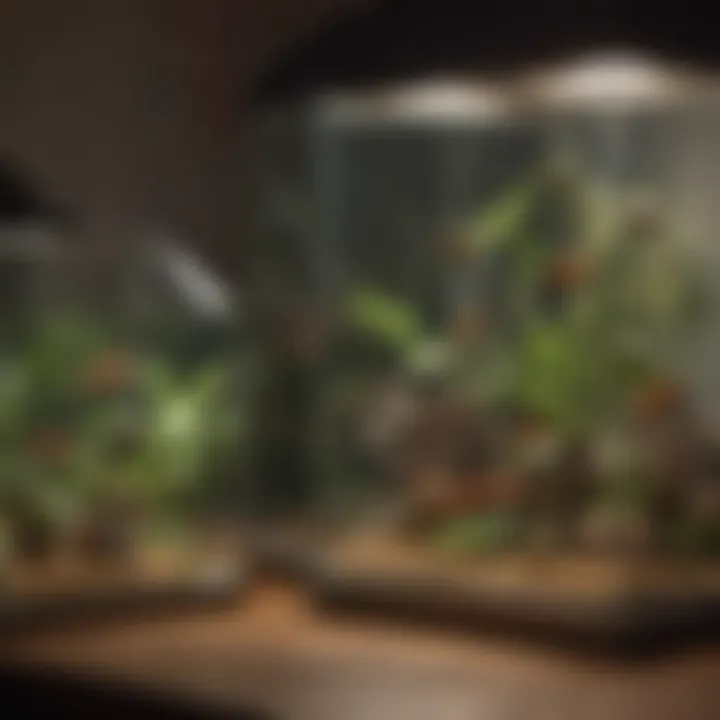 Diverse types of indoor insect light traps displayed