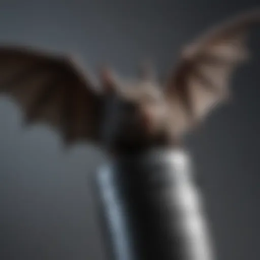 A close-up view of an ultrasonic bat repellent device showcasing its modern design.