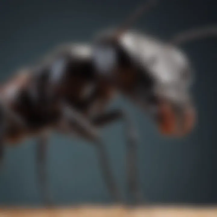 Infographic showing carpenter ant anatomy