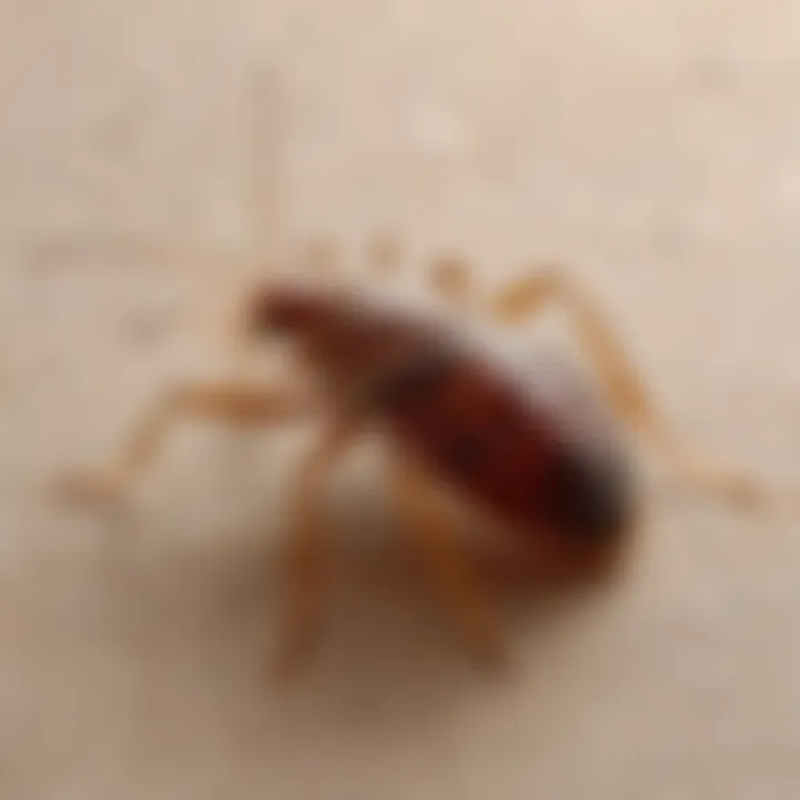 Close-up view of bed bug bites on skin