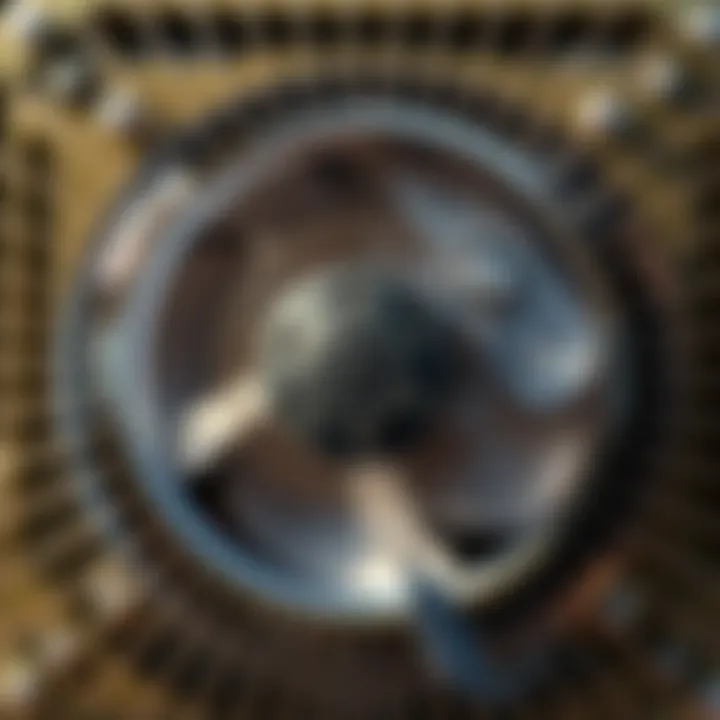 Illustration showing the mechanics of heater fans