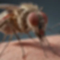 Close-up of a mosquito bite on skin