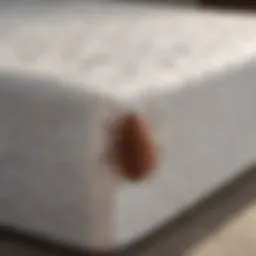Detailed view of a mattress encasement demonstrating its protective qualities against bed bugs.