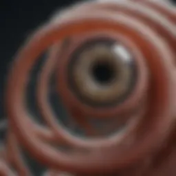 Diverse nematode species under a microscope