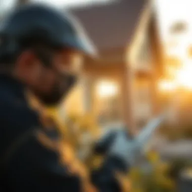 Professional Pest Management Services in Napa A professional pest control technician assessing a residential property