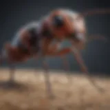 Close-up of a stinky ant showcasing its unique anatomy