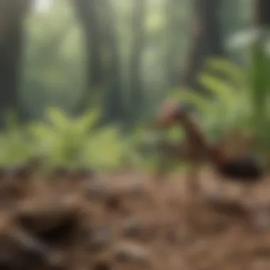Stinky Ants in Their Ecosystem Stinky ants in their natural habitat interacting with other species