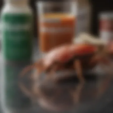 Close-up of active ingredients on a lab table