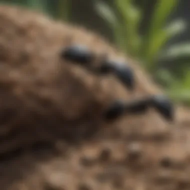 Ecological Impact of Black Ants Ecological impact illustration of black ants in the environment