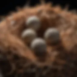 A close-up view of carpenter ant eggs in a nest