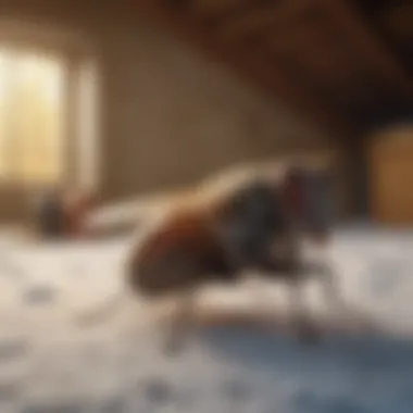 Identifying Attic Flies in Winter An attic with visible flies and potential entry points