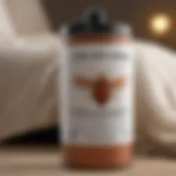 Detailed view of a bed bug bomb canister with label