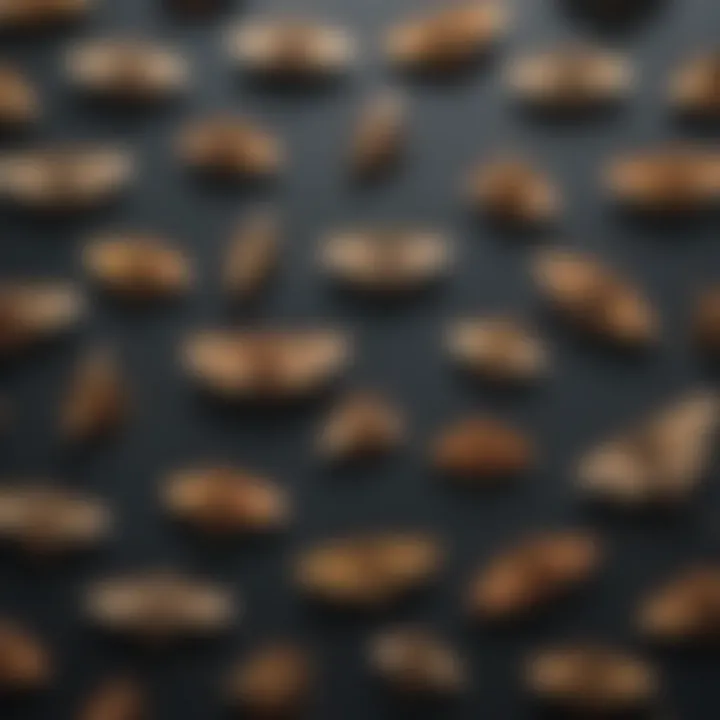 Infographic illustrating the life cycle of kitchen moths.