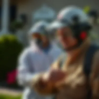 Virginia certified pest inspector examining a property for pests