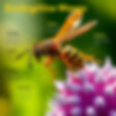 Ecological Roles of Wasps A diagram showing the ecological roles of wasps, including pollination and pest control.