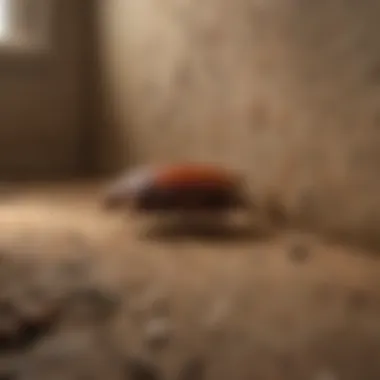 Dark and hidden corner of a home showing potential cockroach habitat